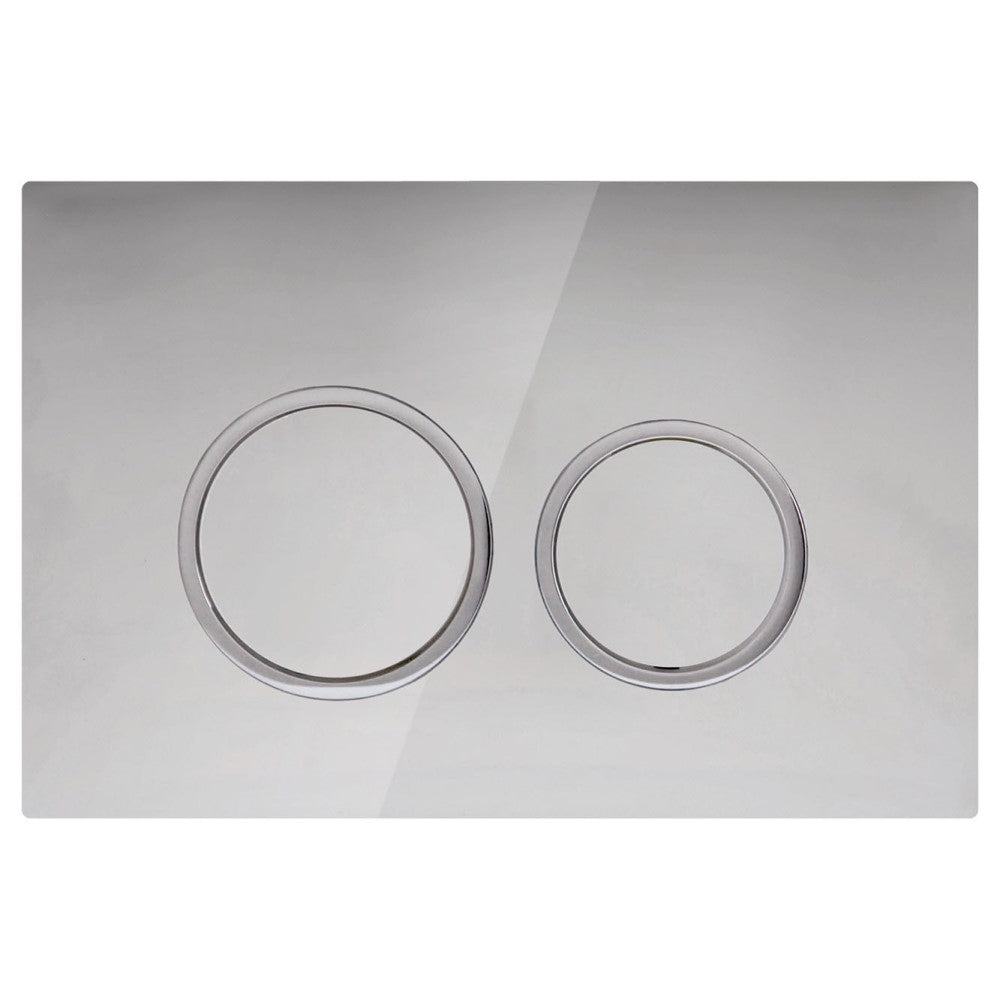 R&T Access Plate - Round Button - Chrome Plate Chrome Trim