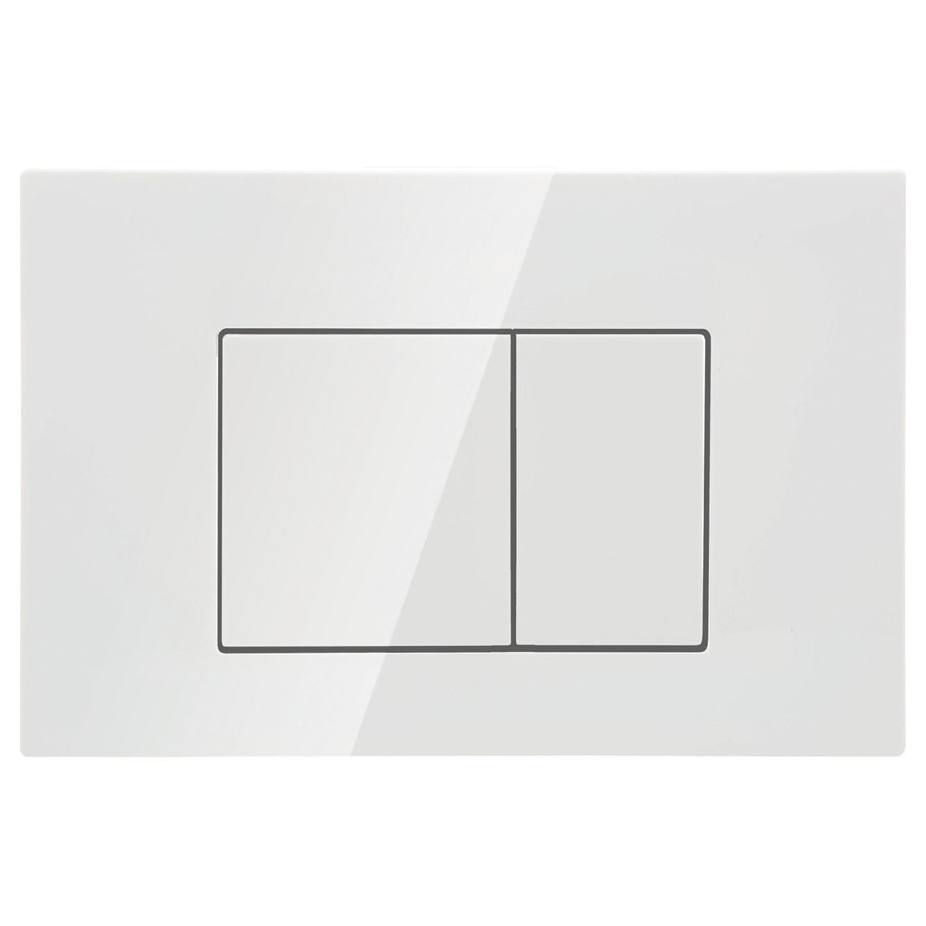 R&T Access Plate - Square Button - White Plate
