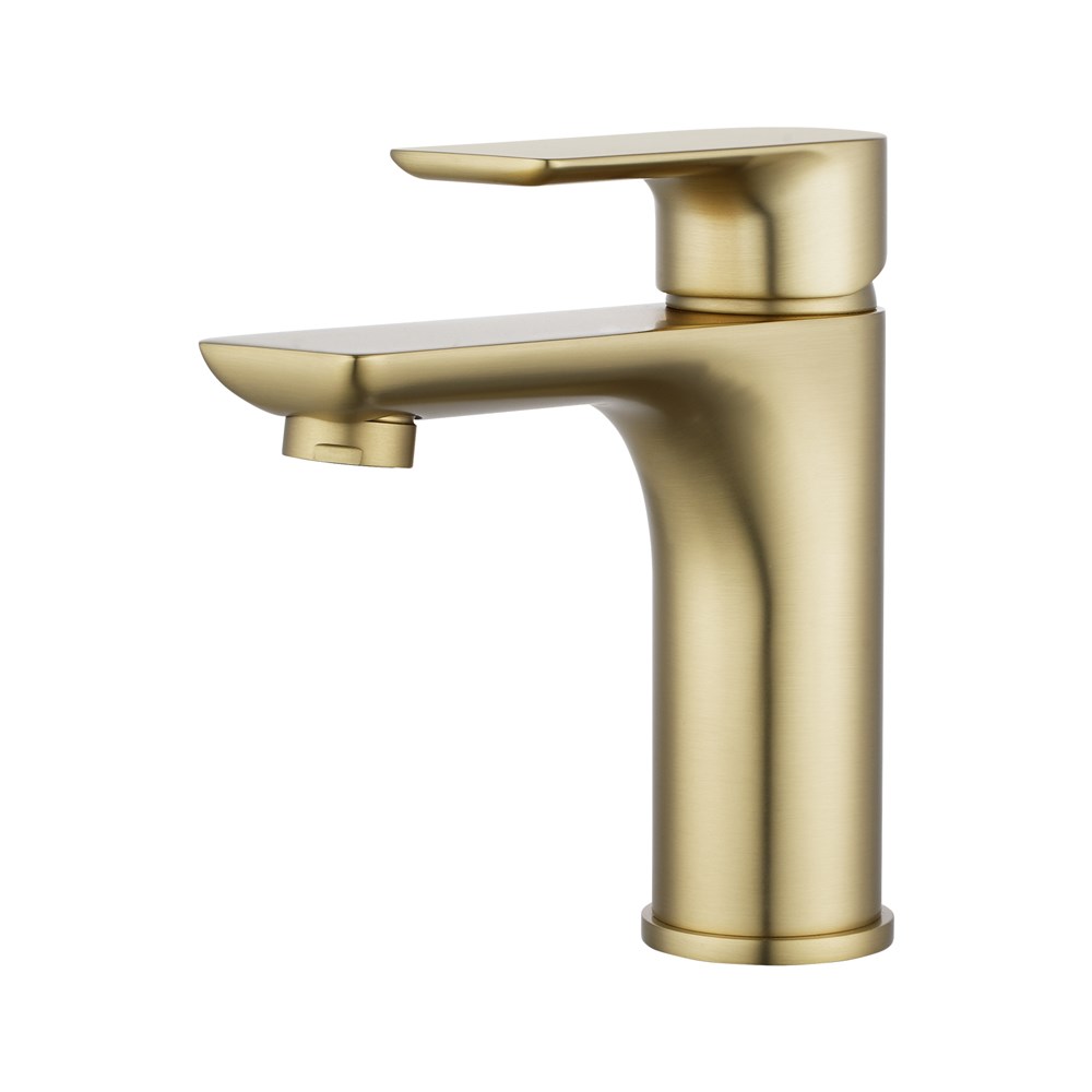 VOG Series Light Brushed Brass Basin Mixer