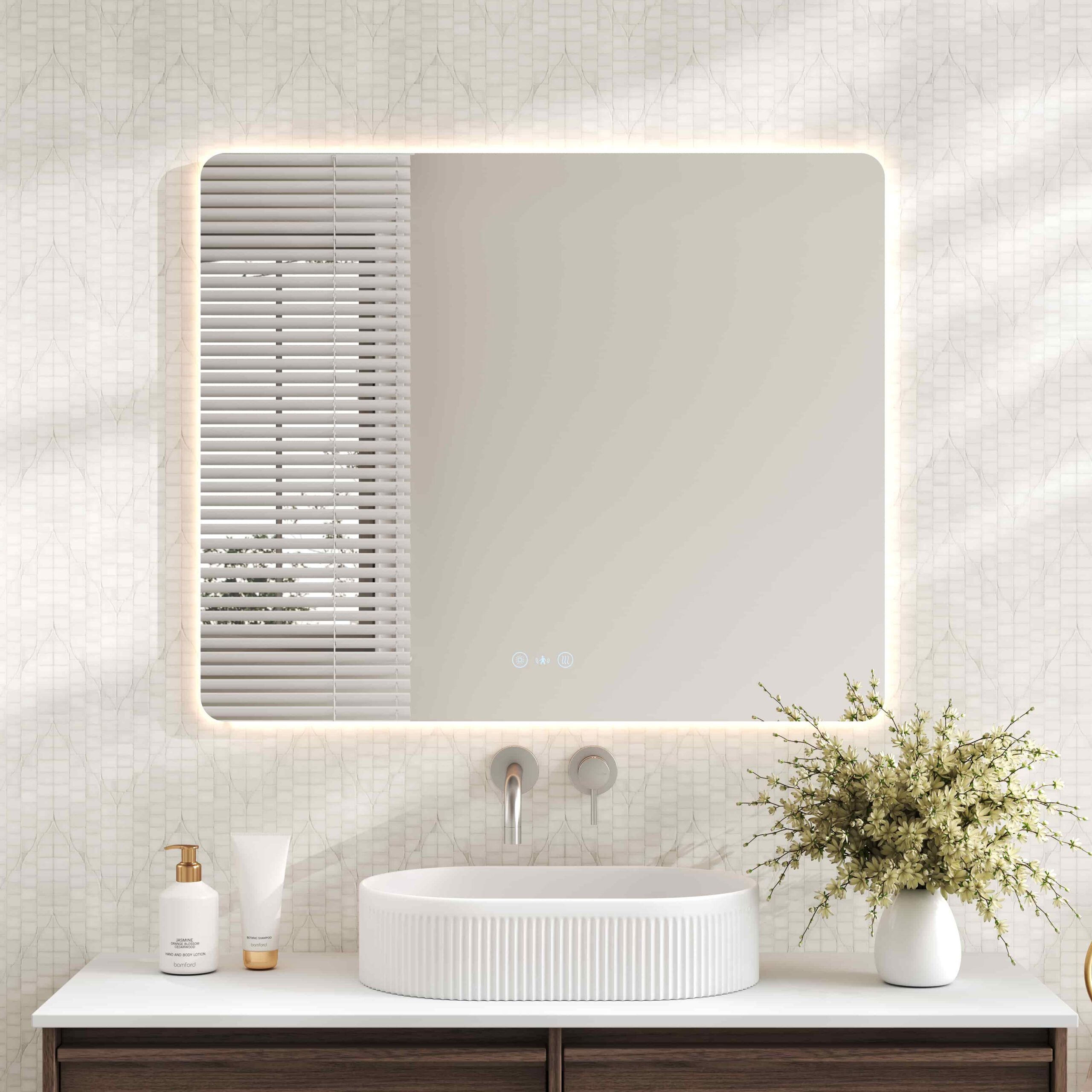 Luna LED Mirrors Wall Mounted Rectangular Mirror 7590mm - Frameless