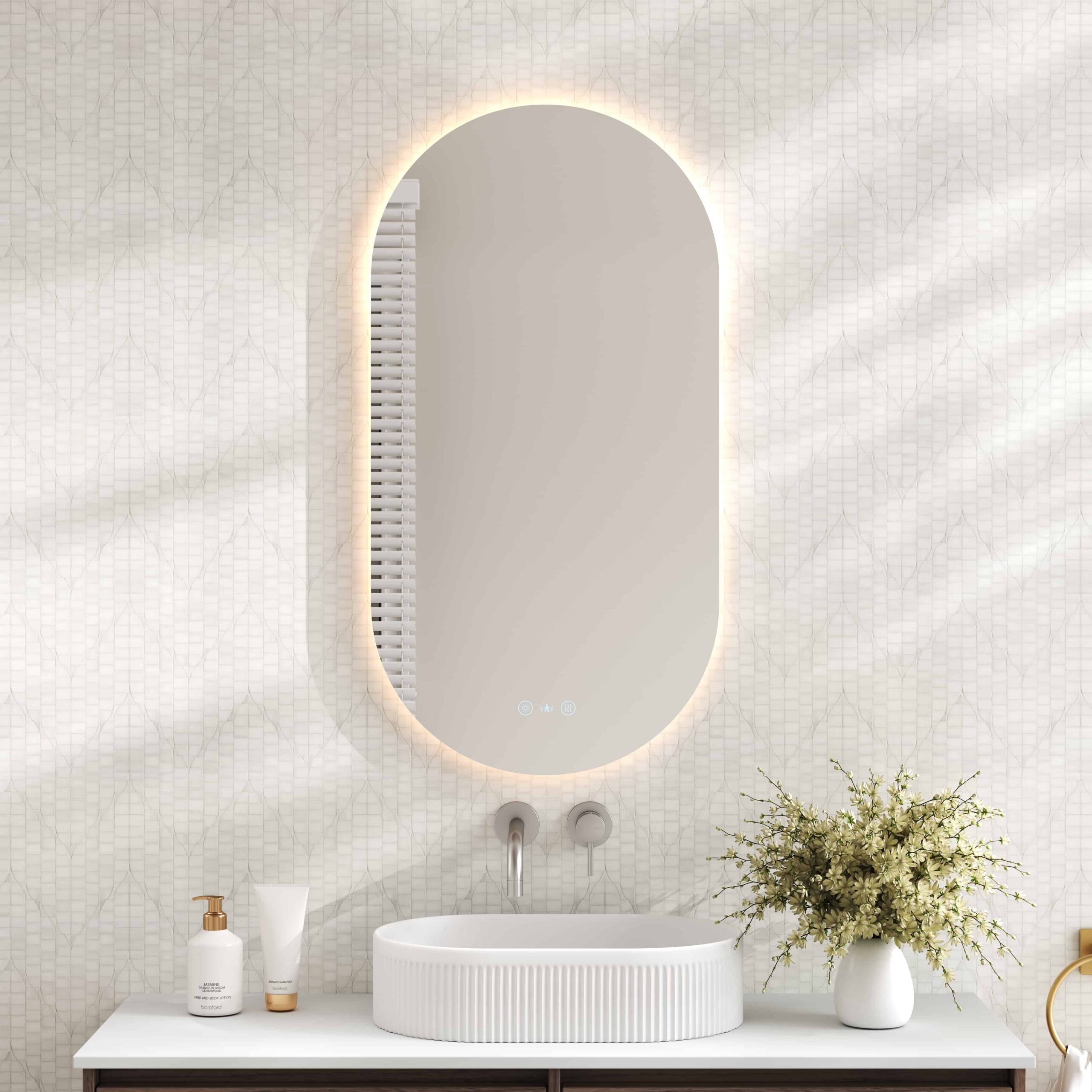 Luna LED Mirrors Wall Mounted Oval Mirror 9050mm - Frameless