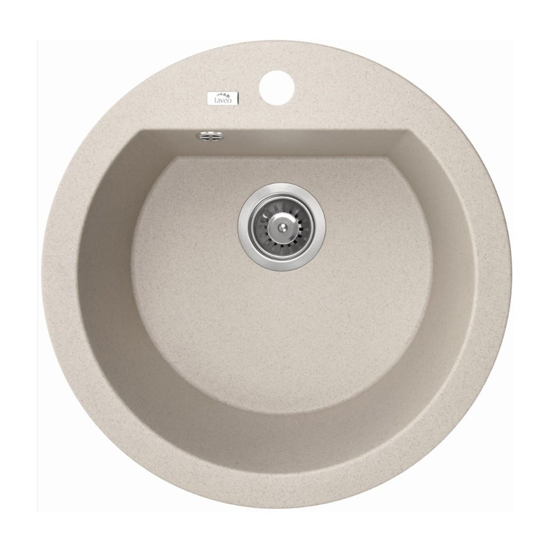 Laveo Dafne Beige Granite Single Bowl Stone Kitchen Sink 510*205mm(including Space Saving Siphon and Click-clack Plug)