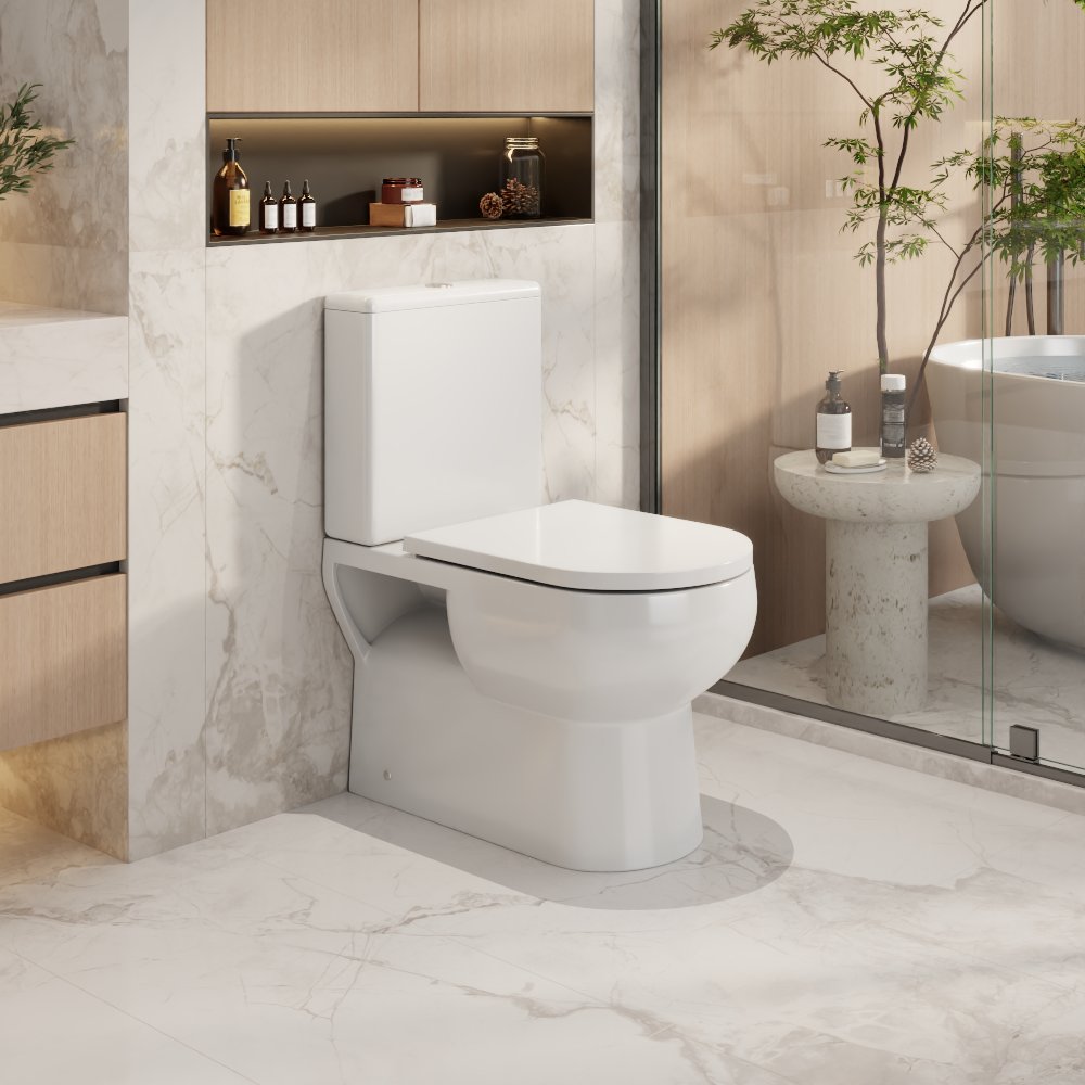 Moi Back-to-Wall Toilet Suite - Gloss White