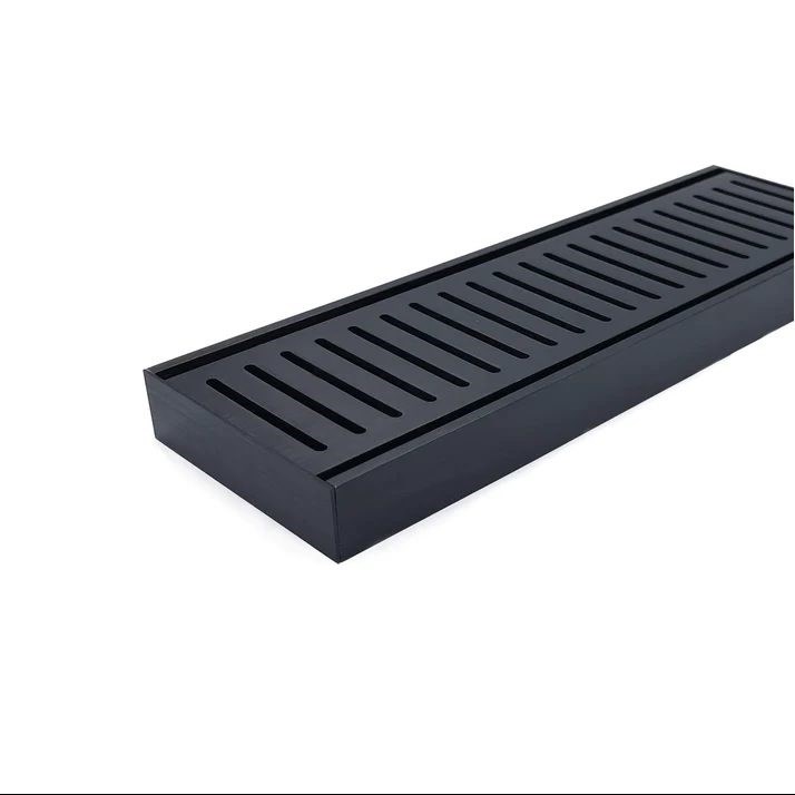 100x100x26mm Brushed Black Ezy Flow Floor Grate
