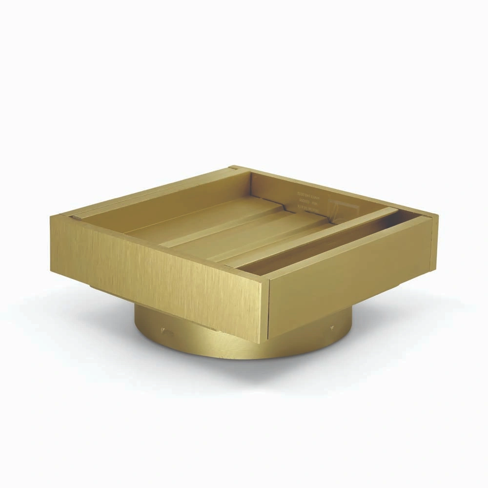 100*100*21mm Brushed Gold Ezy Flow Guard Floor Waste Insert