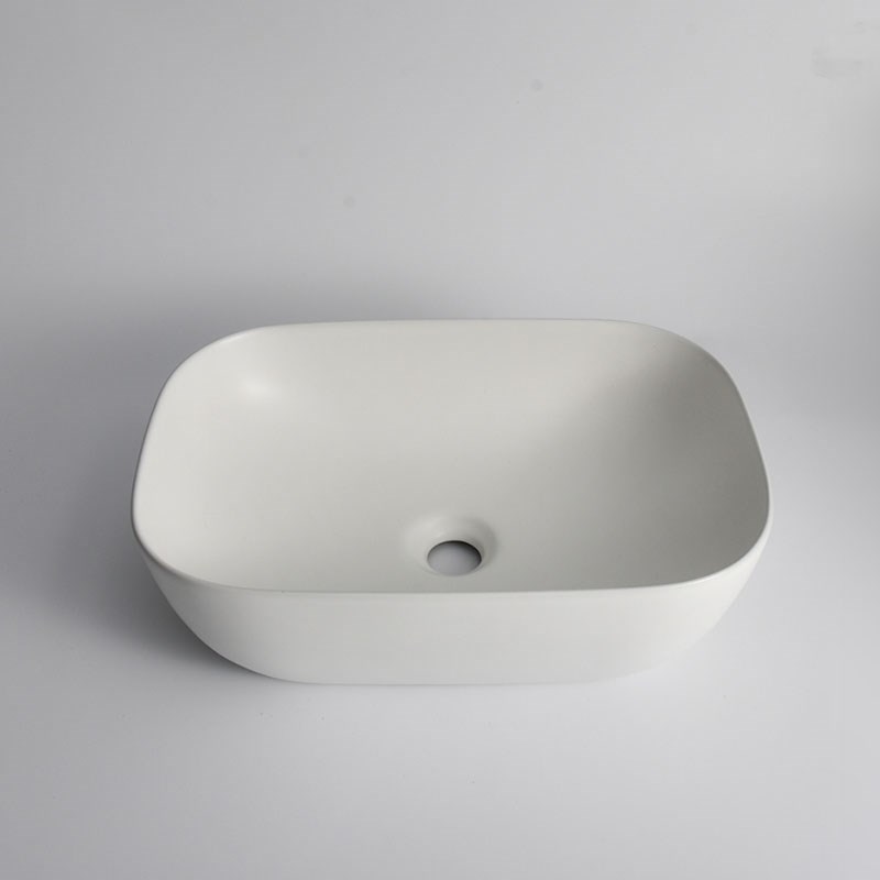 455*320*135mm  Matte White Above Counter Basin(32mm Nonoverflow)