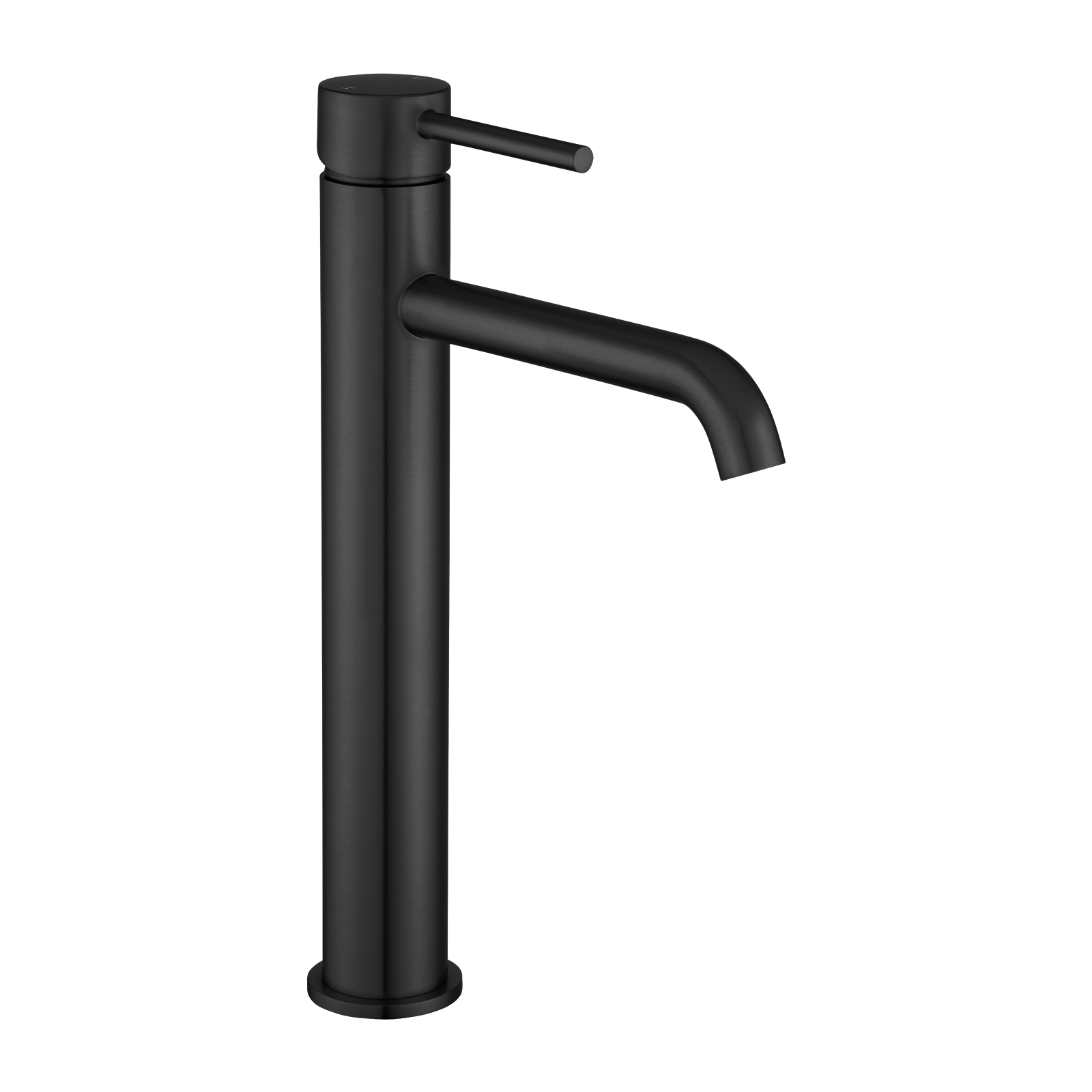 LUCID PIN Series Round Black Tall Basin Mixer