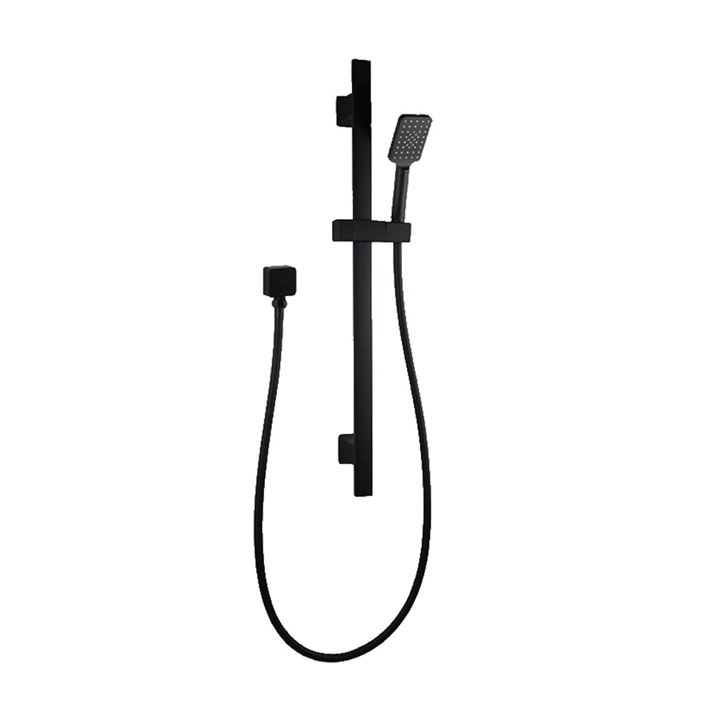 Black Shower Rail with Handheld Shower