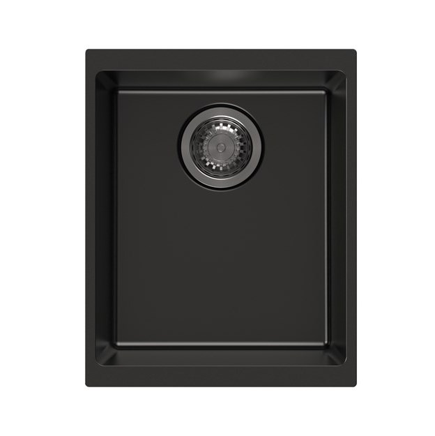 Black Carysil Enigma N100N Granite Single Bowl Stone Kitchen Sink 370*460*200mm