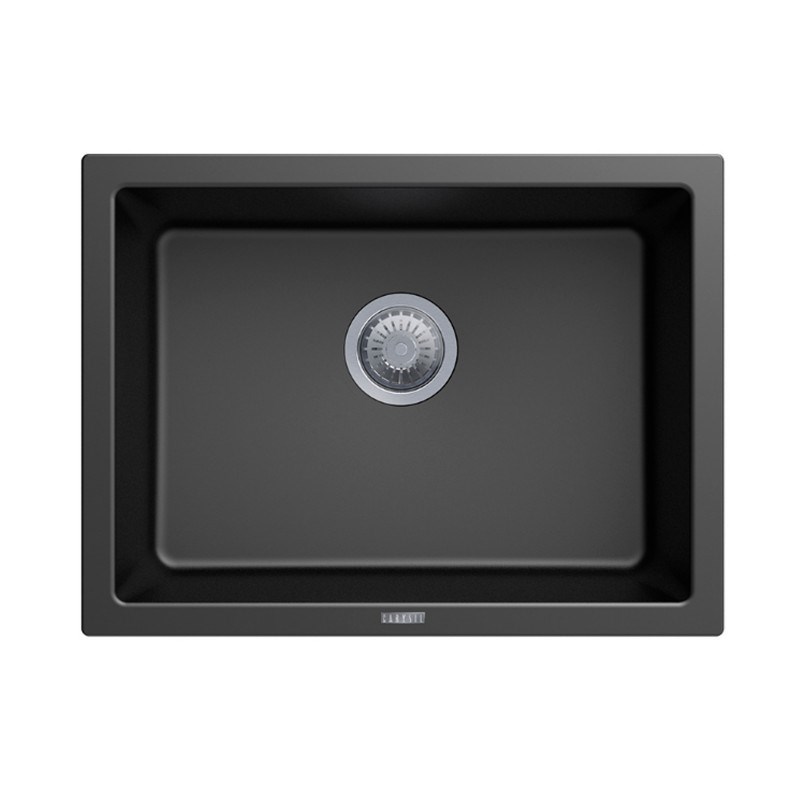 Black Carysil Big Bowl Granite Single Bowl Stone Kitchen Sink 610*457mm