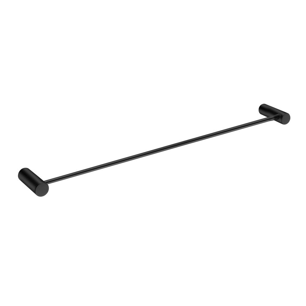Black Single Towel Rail 600mm