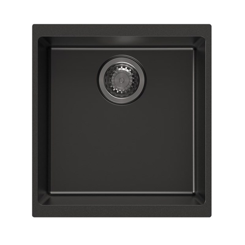 Black Carysil Enigma N100M Granite Single Bowl Stone Kitchen Sink 430*460*200mm