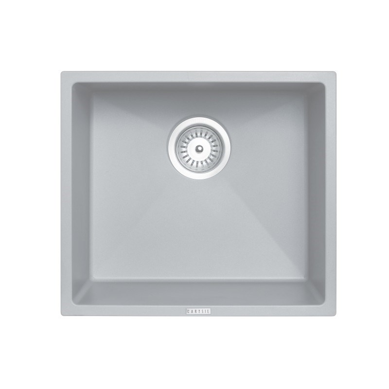 Concrete Grey Carysil Magic Salsa Granite Single Bowl Stone Kitchen Sink 457*406mm
