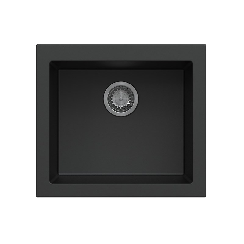 Black Carysil Maples N100U Granite Single Bowl Stone Kitchen Sink 540*473*241mm(Undermount only)