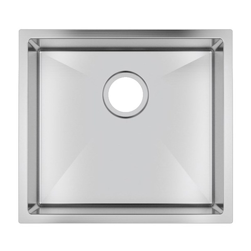 500x440x230mm Chrome Stainless Steel Single Bowl Kitchen Sink