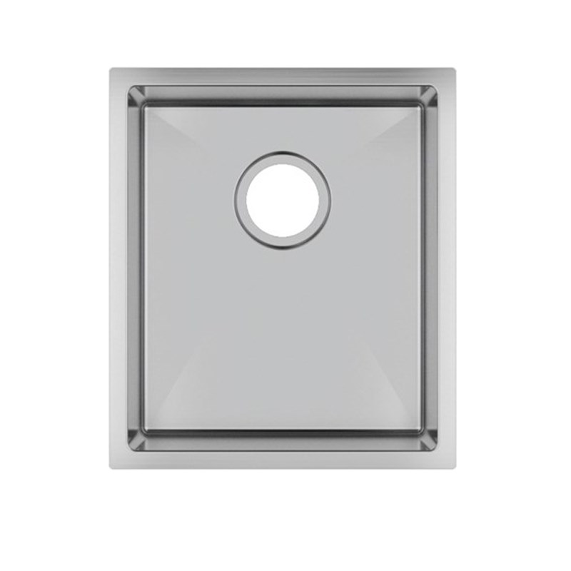 390x450x215mm Chrome Stainless Steel Single Bowl Kitchen Sink