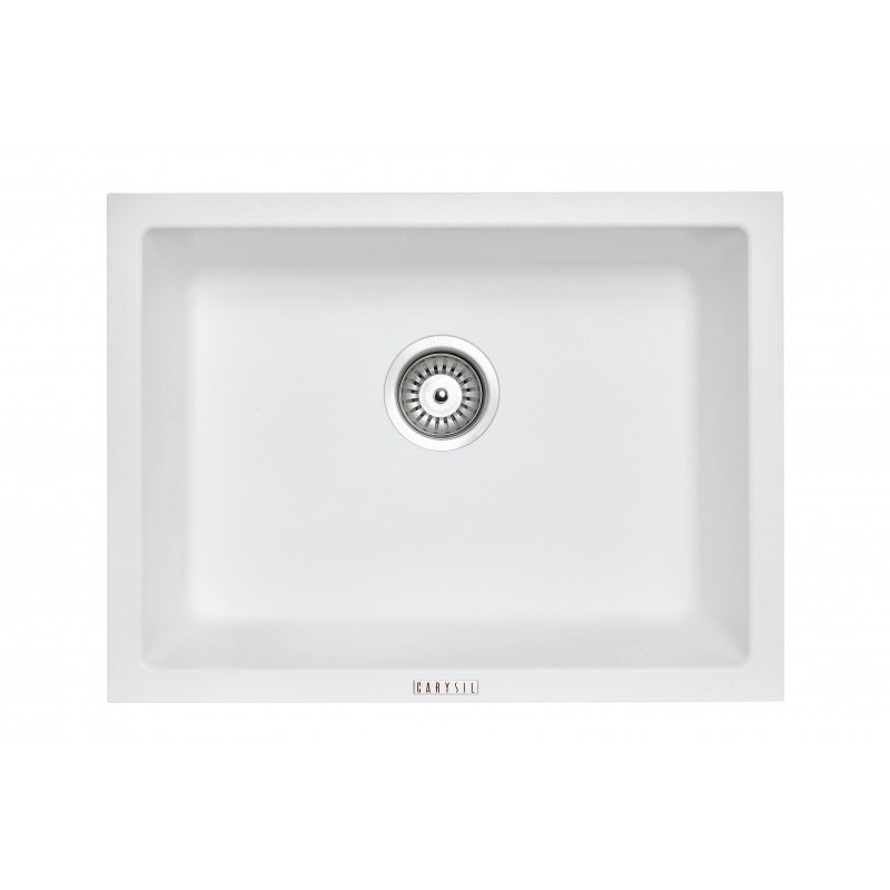 White Carysil Big Bowl Granite Single Bowl Stone Kitchen Sink 610*457mm