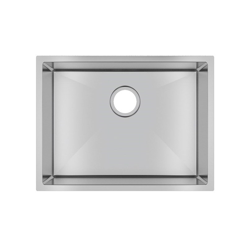 600x450x300mm Chrome Stainless Steel Single Bowl Kitchen Sink
